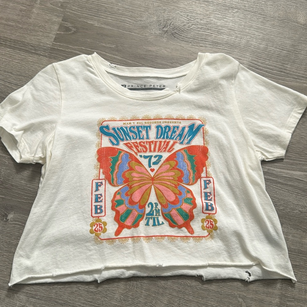 Prince Peter Collection, Distressed Crop Top
100%, custom cotton